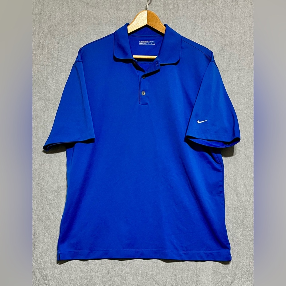 Nike Golf Fit Dry Vibrant Blue Polo Shirt Men’s Size Large